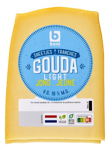 Boni Gouda Light Jeune Tranches Commander Colruyt