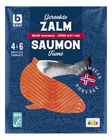Noorse gerookte zalm sneden