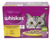 WHISKAS Croquettes pour chat 1+ stérile avec poulet 14kg