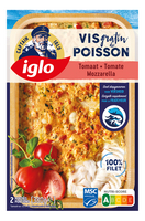 Visgratin tomaat, mozarella MSC