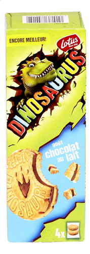 DINOSAURUS biscuit choco. lait 4pc