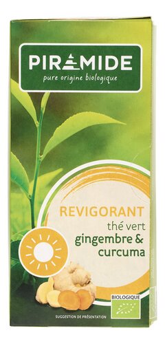 PIRAMIDE Thé vert ginge-curcuma Bio
