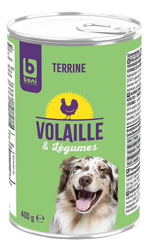 BONI chien terrine volaille-légumes