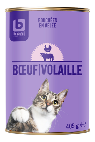 BONI chat boeuf&volaille gelée