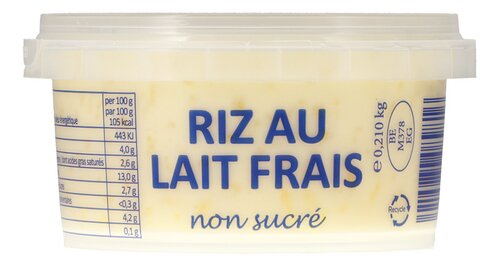 AJ DESSERTS Riz au lait Non sucré