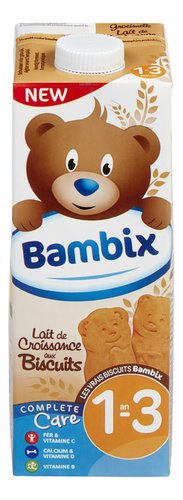 Bambix Lait de croissance aux céréales 1-3 ans 6 pièces