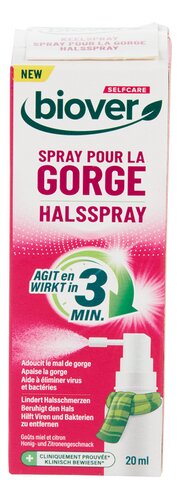 BIOVER Selfcare spray pour la gorge