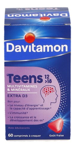 DAVITAMON Teens multivit.fraise