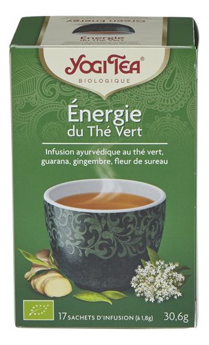 Yogi Tea Tisanes Énergie du Thé Vert 17 Sachets