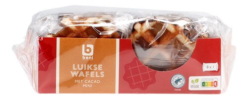 BONI Luikse wafels mini Cacaofant.