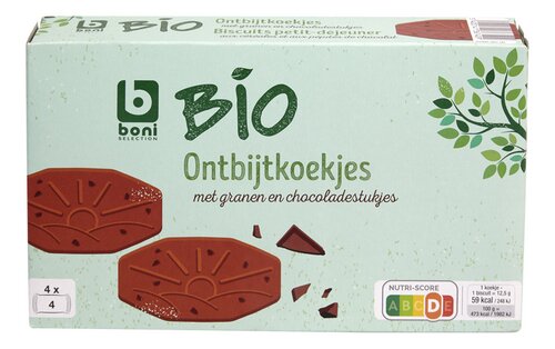 BONI BIO ontbijtkoeken granen&choc.