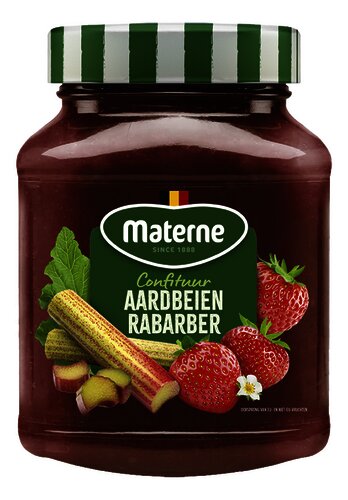 MATERNE confituur aardbei-rabarber
