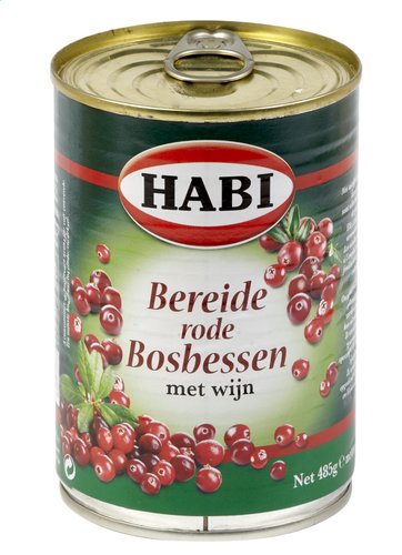 HABI bosbessen bereid met wijn blik