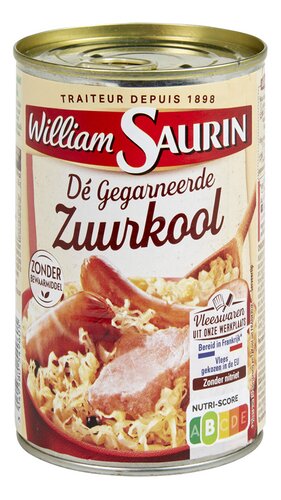 WILLIAM SAURIN gegarn.zuurkool blik