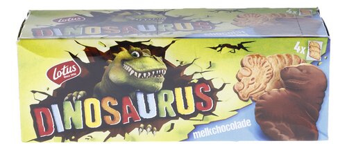 DINOSAURUS koeken melkchocolade 4st