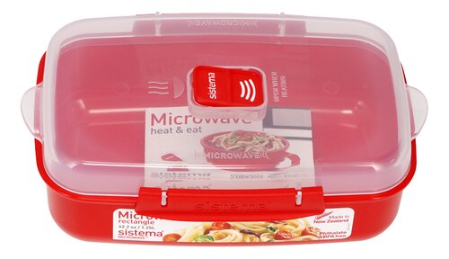 SISTEMA Rechhoekige kom rood 1,25L