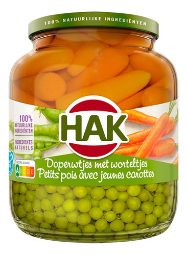 HAK pet.pois carottes extra fins