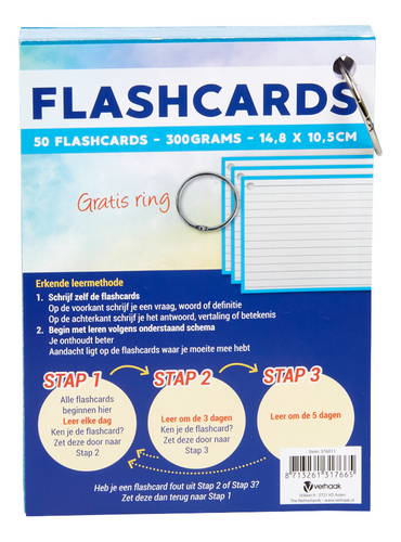 VERHAAK Flashcards anneau bleu A6
