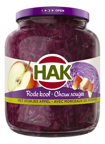 HAK choux rouges morceaux pommes