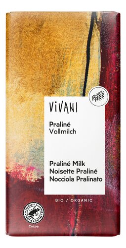 VIVANI chocolat lait praliné Bio