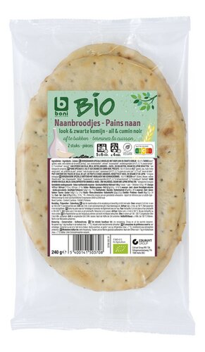 BONI BIO Pain naan à l'ail & Cumin