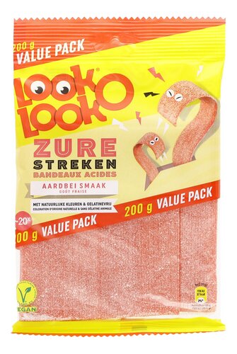 LOOK O LOOK Sour Stripes Aardbei