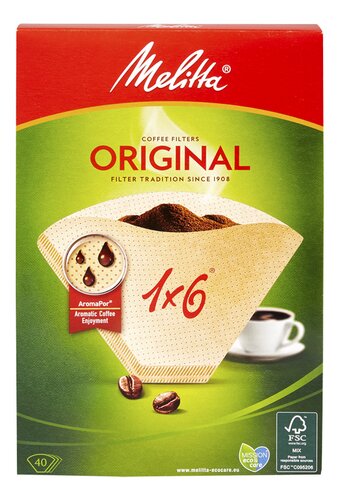 MELITTA corn.filtre 1X6 brun