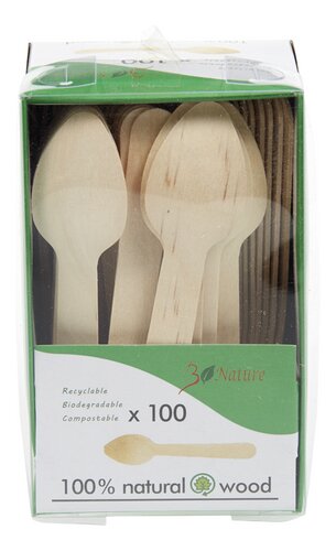  Cuillère à café en bois 11cm