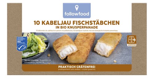 FOLLOWFOOD kabeljauwsticks 10st