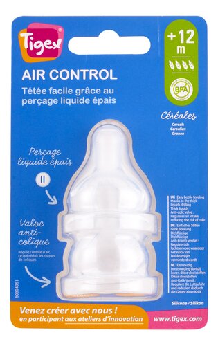 TIGEX tétine sil. Air Control +6m