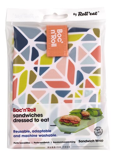 Portabocadillos Reutilizable Snack'n'Go - Ecológico, Sin BPA, Lavable, Ideal Para Comida Fuera De Casa