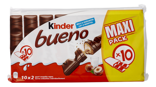 Kinder Bueno, Barres de Crème au Chocolat au Lait Belgium