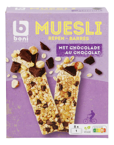 BONI muesli reep met chocolade