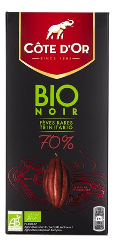 CÔTE D'OR noir 70% Bio