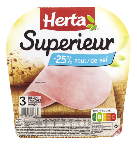 HERTA jambon superieur -25% sel