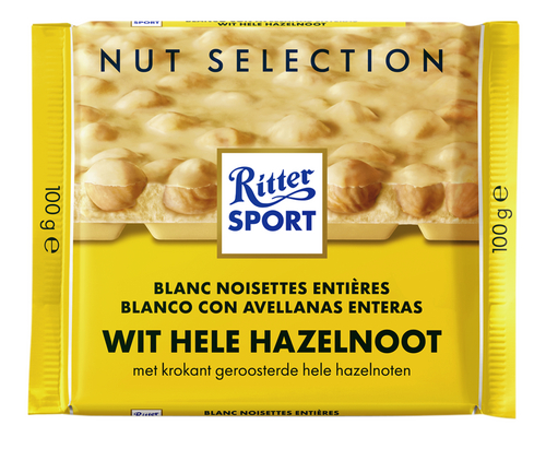 RITTER SPORT Nut sel. wit hazeln.