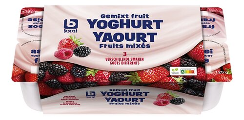 BONI yoghurt gemixt fruit 3smaken