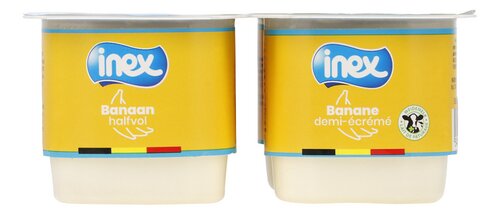 INEX halfvolle yoghurt banaan