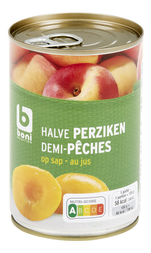 BONI halve perziken op sap blik