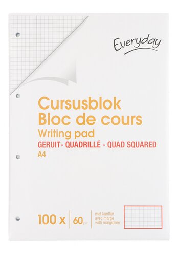 EVERYDAY Cursusblok geruit A4