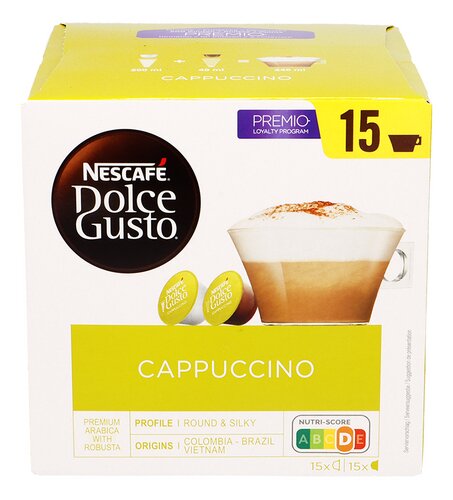 Capsules de café Nescafé Dolce Gusto Cappuccino - Boîte de 15 + 15