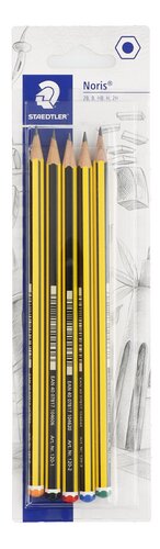 STAEDTLER Buntstift Noris super jumbo - Set mit 10 brillanten Farben und einem Spitzer - für 8