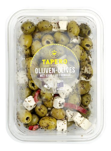 Tapero Groene olijven met kaas 400g