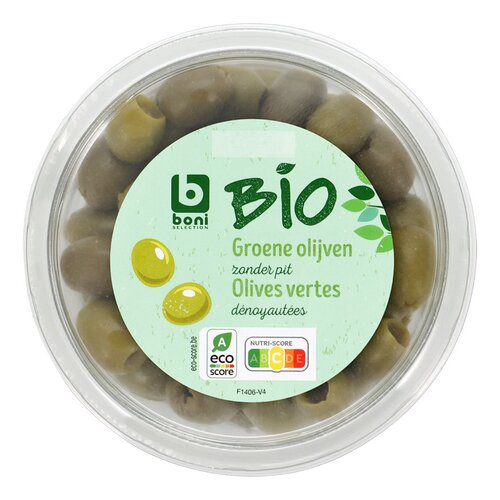 BONI BIO olives vertes dénoyautées