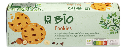 BONI BIO Cookies chocolat-noisette