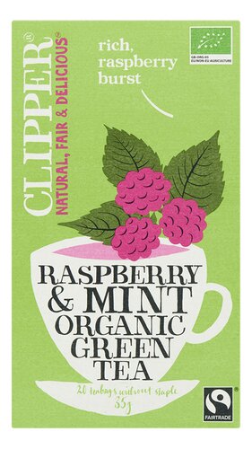 CLIPPER Green Tea Raspb. & Mint Bio