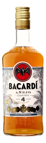 BACARDÍ Rum Añejo Cuatro 4Y 40%
