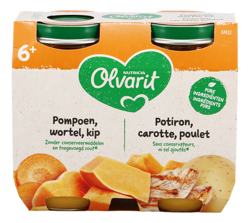 OLVARIT potiron carotte poulet 6m