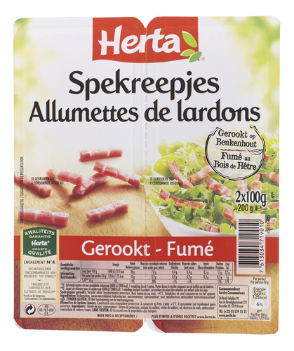 HERTA allumettes lardons fumé