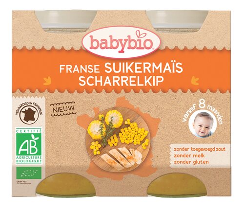BABYBIO maïs doux-poulet 8m+